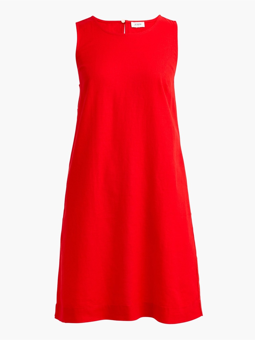 J. Crew Coral-Red Sleeveless Shift Dress